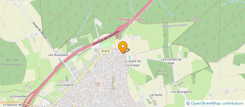 localisation de l'entreprise HUFA 16  THORIGNE-FOUILLARD