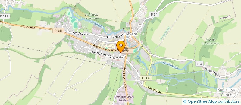 localisation de l'entreprise HUGHES  ESTREE-WAMIN