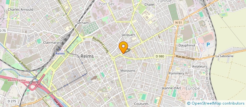 localisation de l'entreprise HUGO  REIMS