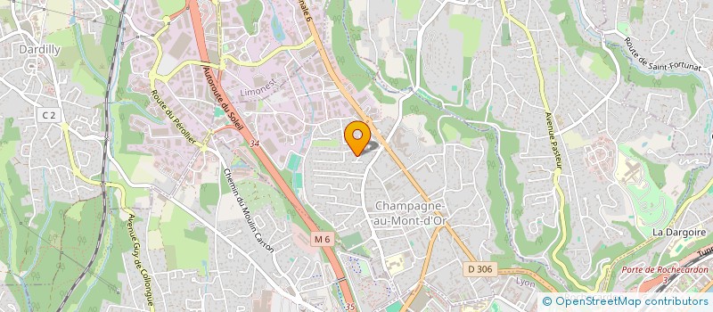 localisation de l'entreprise HUGO  CHAMPAGNE-AU-MONT-D'OR