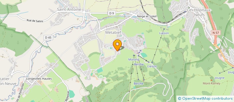 localisation de l'entreprise HUGO  METABIEF