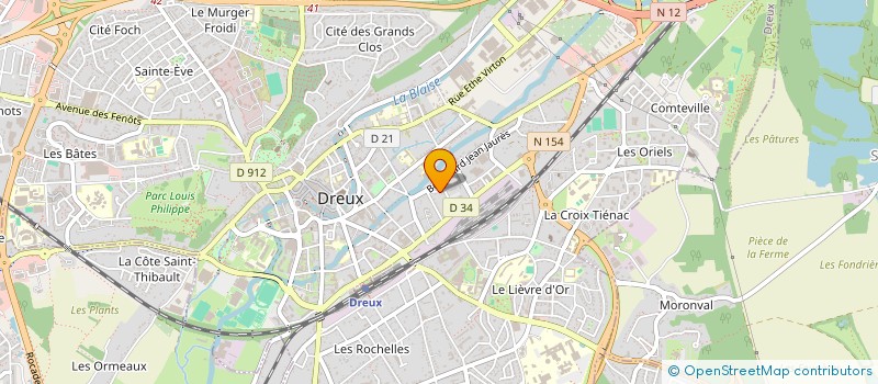 localisation de l'entreprise HUGO à DREUX