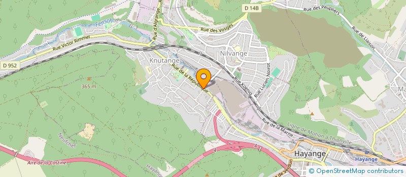 localisation de l'entreprise HUGO  KNUTANGE