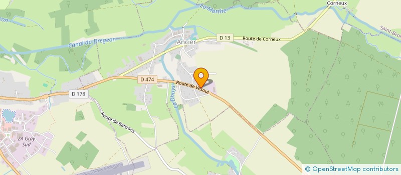 localisation de l'entreprise HUGO & ASSOCIES  ANCIER