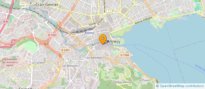 localisation de l'entreprise HUGO BONTAZ HOLDING (HBH) à ANNECY