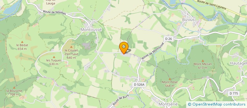 localisation de l'entreprise HUGO CEGUIA  MONTOUSSE