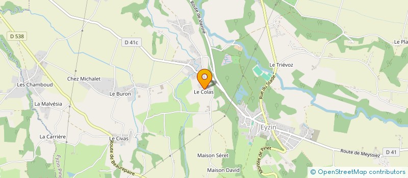 localisation de l'entreprise HUGO CHARY ELECTRICITE  EYZIN-PINET