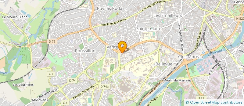 localisation de l'entreprise HUGO ET LIA à LIMOGES