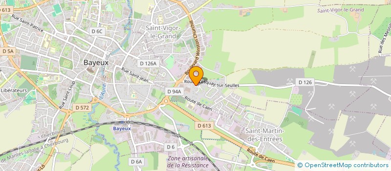 localisation de l'entreprise HUGO JUTIN  SAINT-VIGOR-LE-GRAND