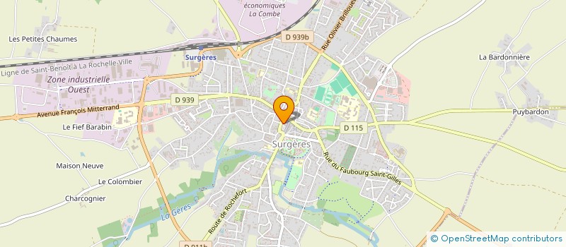 localisation de l'entreprise HUGO'S  SURGERES