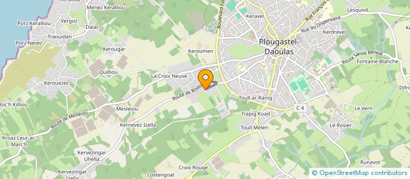 localisation de l'entreprise HUGO SANTE  PLOUGASTEL-DAOULAS