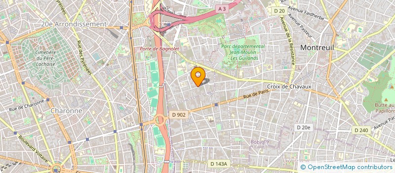 localisation de l'entreprise HUGO73 à BAGNOLET