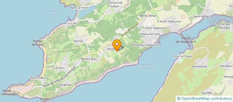 localisation de l'entreprise HUGOLAB  PLOUGASTEL-DAOULAS