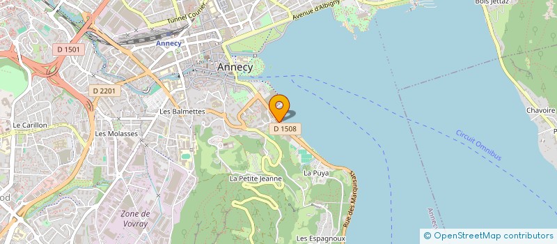 localisation de l'entreprise HUGON à ANNECY