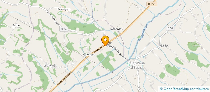 localisation de l'entreprise HUGON TRAVAUX PUBLICS & PARTICULIERS à SAINT-CLAIR