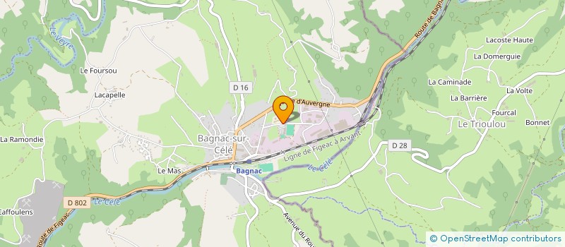 localisation de l'entreprise HUGONENC NEGOCE à BAGNAC-SUR-CELE