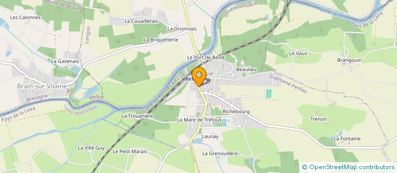 localisation de l'entreprise HUGOSAM  GUEMENE-PENFAO