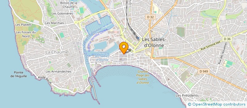 localisation de l'entreprise HUGOTOM à LES SABLES-D'OLONNE