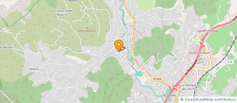 localisation de l'entreprise HUGOVAL  SOLLIES-TOUCAS