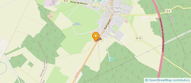 localisation de l'entreprise HUGUEL-BOUCHERON  COLOMBEY-LES-BELLES