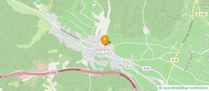 localisation de l'entreprise HUGUES PAVELOT à SAVIGNY-LES-BEAUNE