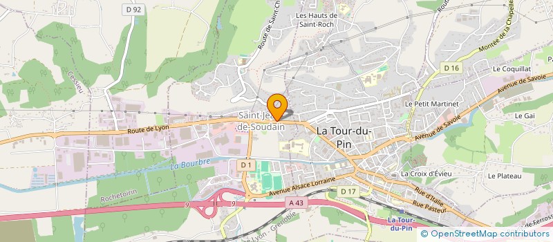 localisation de l'entreprise HUGUET COMBUSTIBLES à SAINT-JEAN-DE-SOUDAIN