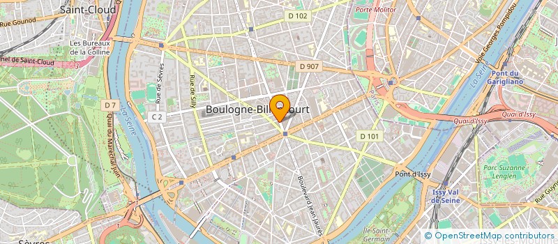 localisation de l'entreprise HUGUET PHILIPPE à BOULOGNE-BILLANCOURT