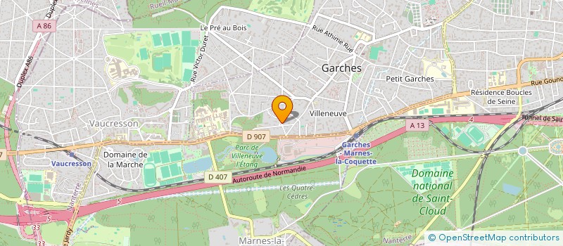 localisation de l'entreprise HUGUETTE & ROMINETTE à GARCHES