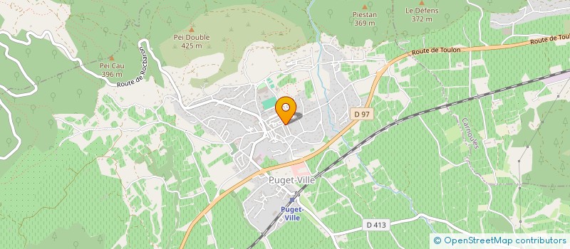 localisation de l'entreprise HUGUON S.E.M.  PUGET-VILLE