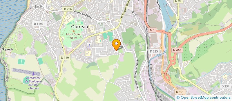 localisation de l'entreprise HUGUY  OUTREAU