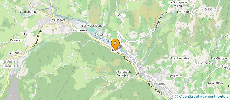 localisation de l'entreprise HUILERIE BEAUJOLAISE à BEAUJEU