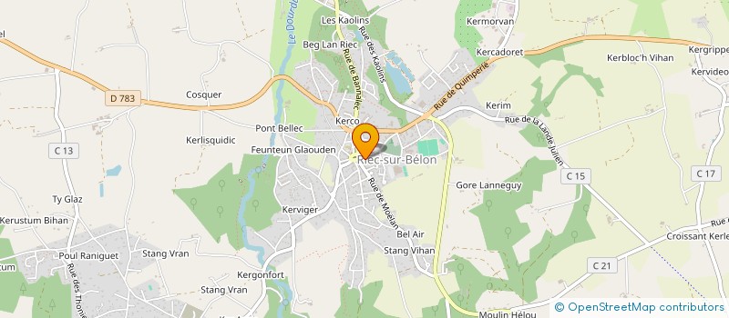 localisation de l'entreprise HUILES COULEURS à RIEC-SUR-BELON