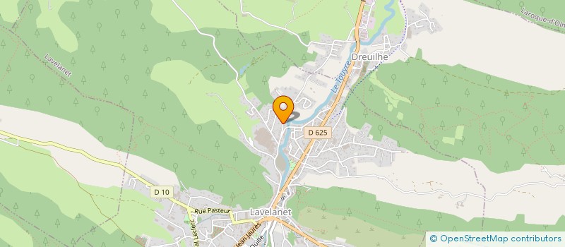 localisation de l'entreprise HUILLET FINANCE à LAVELANET