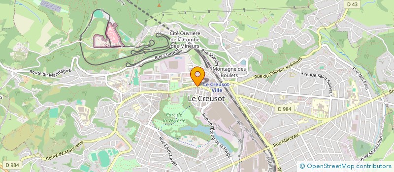 localisation de l'entreprise HUISSIERS REUNIS BOURGOGNE  LE CREUSOT