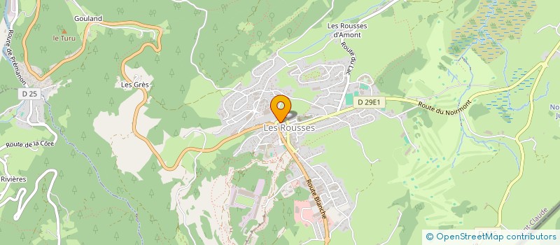 localisation de l'entreprise HUIT  LES ROUSSES