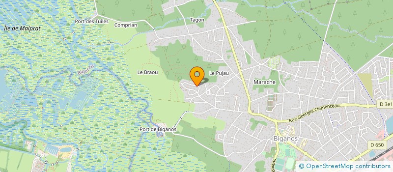 localisation de l'entreprise HUITRES CAP PREMIUM  BIGANOS