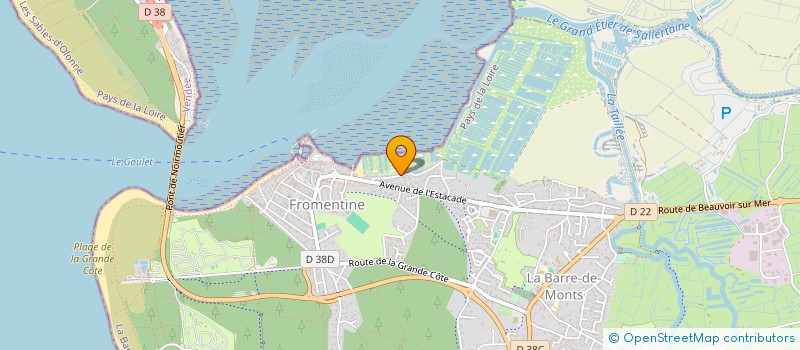 localisation de l'entreprise HUITRES MARTINEAU à LA BARRE-DE-MONTS