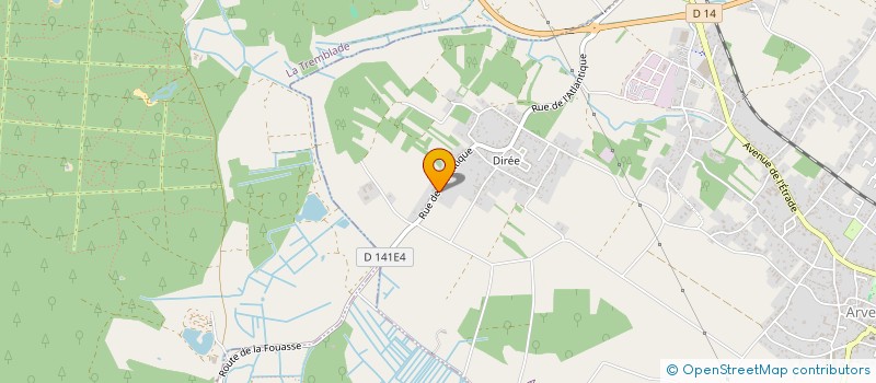 localisation de l'entreprise HUITRES NAUD-LAGAU à ARVERT