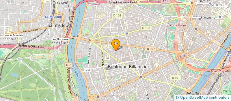 localisation de l'entreprise HULEUX BIBARD ET ASSOCIES à BOULOGNE-BILLANCOURT
