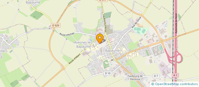 localisation de l'entreprise HULIN BTP à BAPAUME