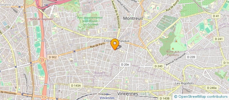 localisation de l'entreprise HULL BONNET INFORMATIQUE SARL à MONTREUIL