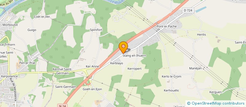 localisation de l'entreprise HULLIN  LANGUIDIC