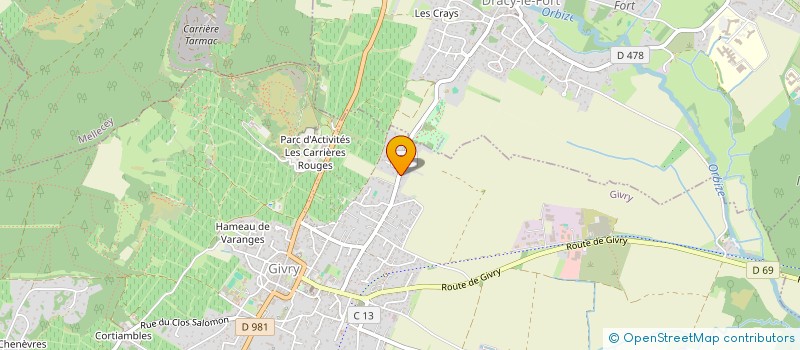 localisation de l'entreprise HULO  GIVRY