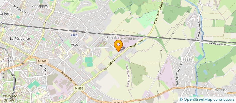 localisation de l'entreprise HUMA à VILLENEUVE-D'ASCQ