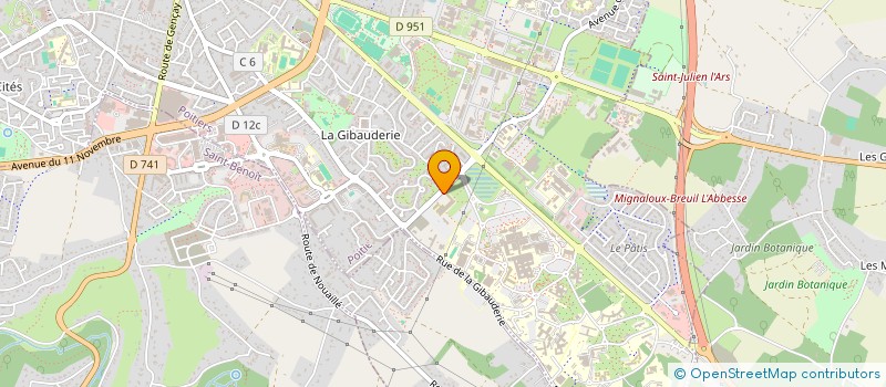 localisation de l'entreprise HUMA'GINE à POITIERS