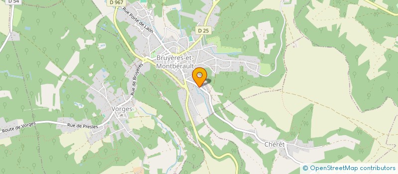 localisation de l'entreprise HUMACA à BRUYERES-ET-MONTBERAULT
