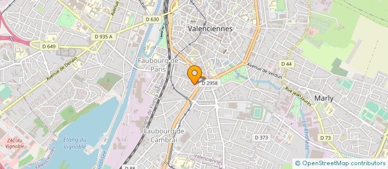 localisation de l'entreprise HUMAN INTERACTIVE à VALENCIENNES