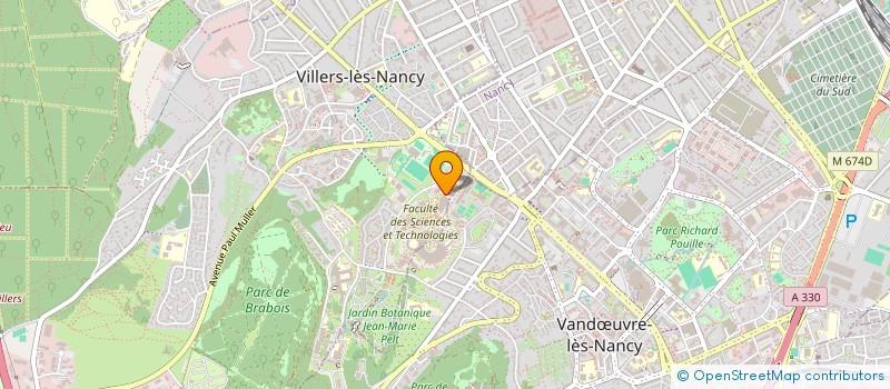 localisation de l'entreprise HUMANI'TERRE IUT NANCY-BRABOIS à VILLERS-LES-NANCY
