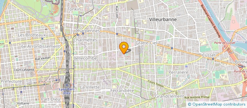 localisation de l'entreprise HUMANICIEL à VILLEURBANNE