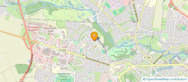 localisation de l'entreprise HUMANITAS à ARRAS